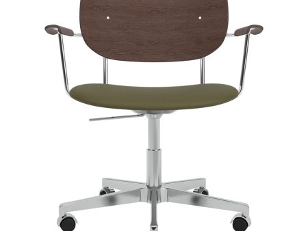 Co Office Armchair - Seat Upholstered - Swivel Base w  Castors Discount