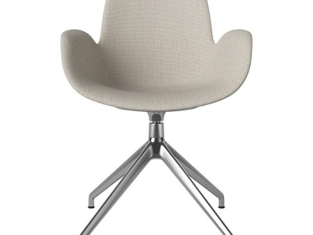 Seed Armchair - Upholstered - 4 - Star Base w  Gliders - Chrome Supply