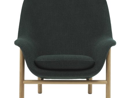 Drape High Lounge Chair - Wood Legs Online Sale