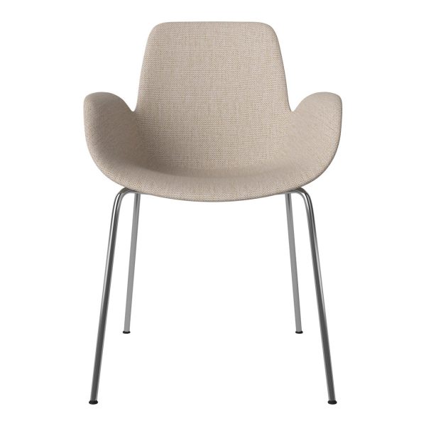 Seed Dining Armchair - Upholstered -  Chrome Base Online