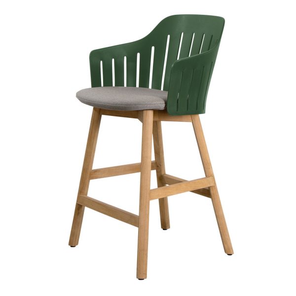 Choice Outdoor Counter Chair - Wood Base - w  Seat Cushion For Cheap