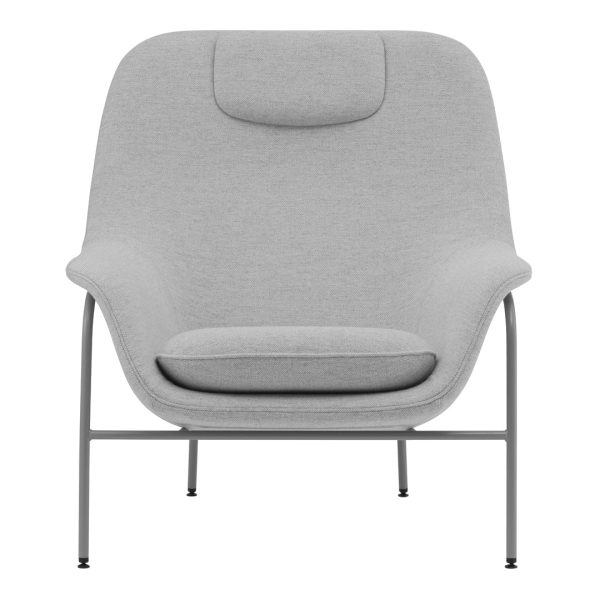 Drape High Lounge Chair w  Headrest - Steel Legs Online