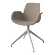 Seed Armchair - Upholstered - 4 - Star Base w  Gliders - Grey Lacquered Steel Cheap