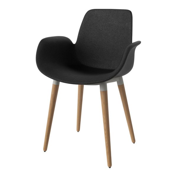 Seed Dining Armchair - Upholstered - Oiled Oak Base Discount