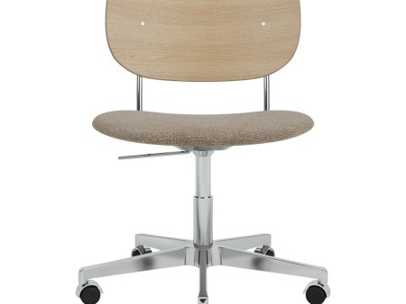 Co Office Chair - Seat Upholstered - Swivel Base w  Castors Fashion