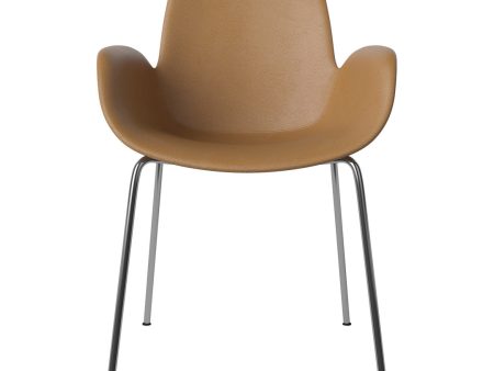 Seed Dining Armchair - Upholstered -  Chrome Base Online