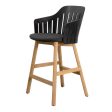 Choice Outdoor Counter Chair - Wood Base - w  Seat Cushion For Cheap