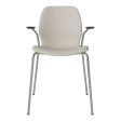 Seed Dining Chair w  Open Arms - Upholstered -  Chrome Base Supply