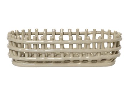 Ceramic Basket - Oval For Discount