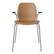 Seed Dining Chair w  Open Arms - Upholstered -  Chrome Base Supply