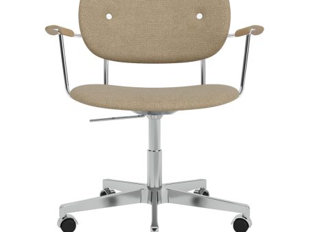 Co Office Armchair - Fully Upholstered - Swivel Base w  Castors Cheap