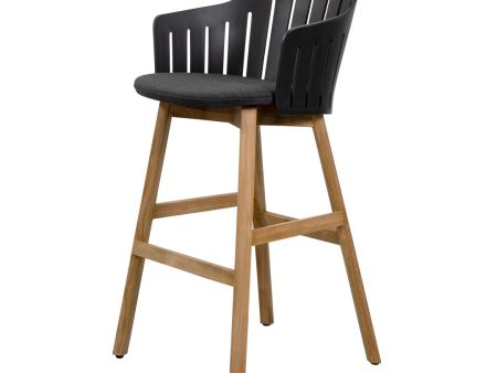 Choice Outdoor Bar Chair - Wood Base - w  Seat Cushion Sale