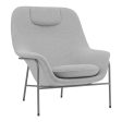 Drape High Lounge Chair w  Headrest - Steel Legs Online