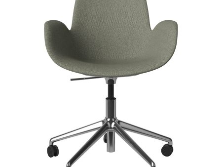 Seed Armchair - Upholstered - 5 - Star Base w  Wheels - Chrome For Discount