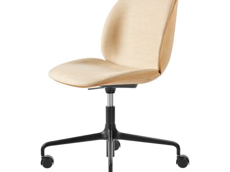 Beetle Meeting Chair - 4-Star Base w  Castors - Height Adjustable - Front Upholstered - Veneer Shell Sale