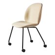 Beetle Meeting Chair - Front Upholstered - Conic Base w  Castors - 3D Veneer Shell Fashion