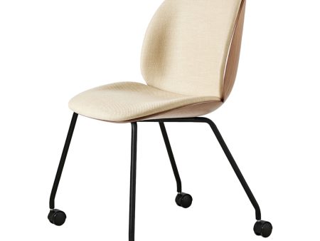 Beetle Meeting Chair - Front Upholstered - Conic Base w  Castors - 3D Veneer Shell Fashion