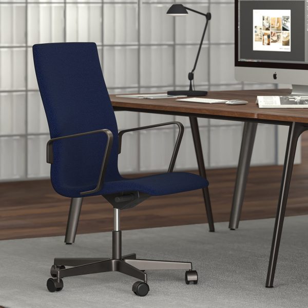 Oxford Medium Back Office Armchair - 5 Star Base & Castors w  Return Online