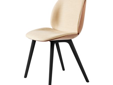 Beetle Dining Chair - Front Upholstered - Black Plastic Base - 3D Veneer Shell Cheap