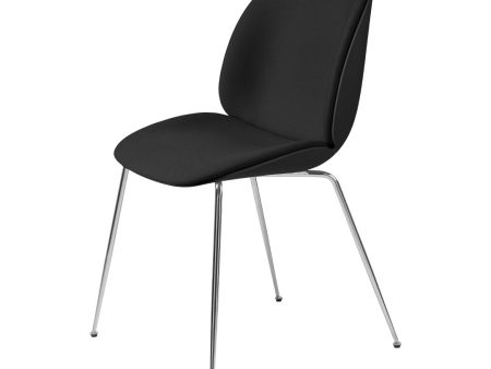 Beetle Dining Chair - Front Upholstered - Chrome Conic Base Supply