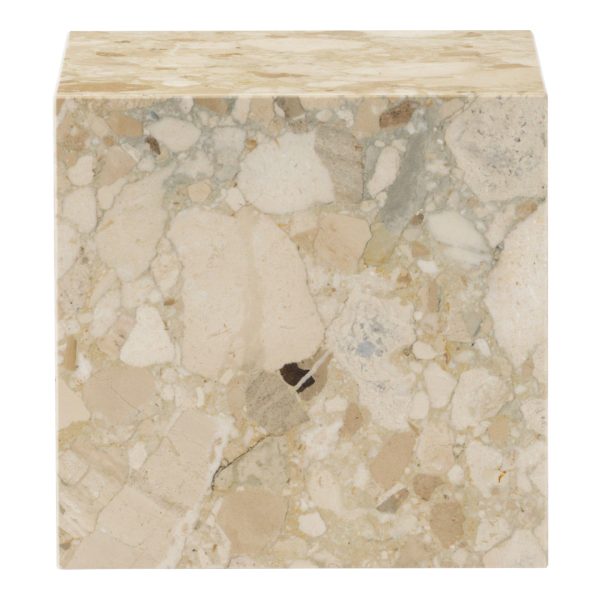 Marble Plinth End Table - Cubic Supply