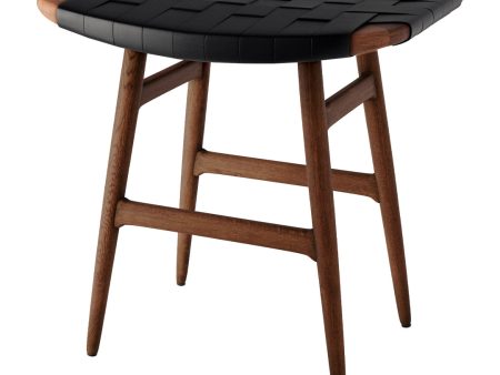 Freja Stool - Leather Stripe Seat Hot on Sale