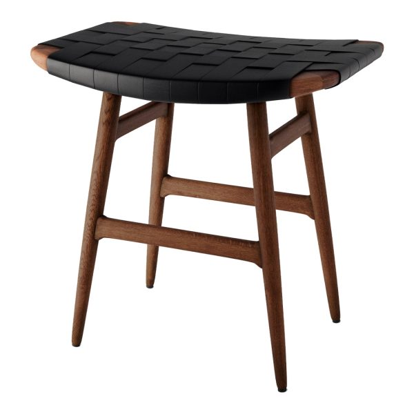 Freja Stool - Leather Stripe Seat Hot on Sale