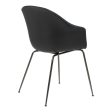 Bat Dining Chair - Black Chrome Conic Base - Front Upholstered Cheap