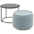 Tom Pouf & Side Table For Sale