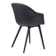 Bat Dining Chair - Front Upholstered - Plastic Base Cheap