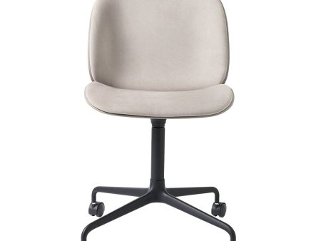 Beetle Meeting Chair - Black 4-Star Base w  Castors - Front Upholstered Discount