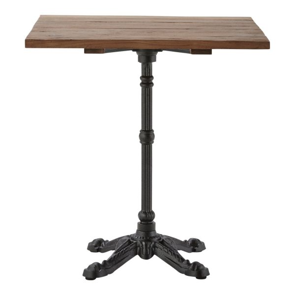 Lyon Square Cafe Table - Teak Hot on Sale