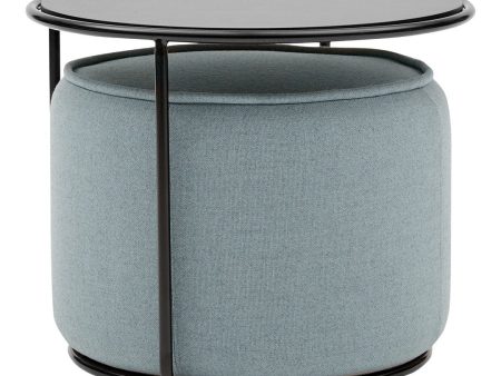 Tom Pouf & Side Table For Sale