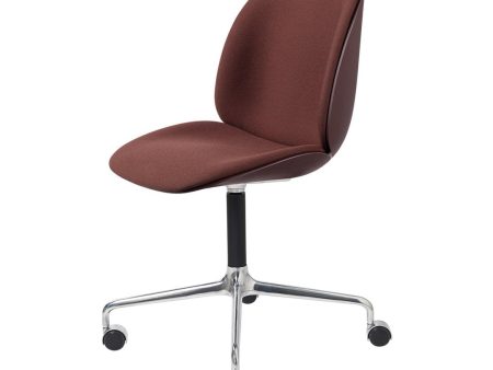 Beetle Meeting Chair - Aluminum 4-Star Base w  Castors - Front Upholstered Online Sale