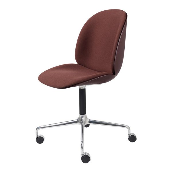 Beetle Meeting Chair - Aluminum 4-Star Base w  Castors - Front Upholstered Online Sale