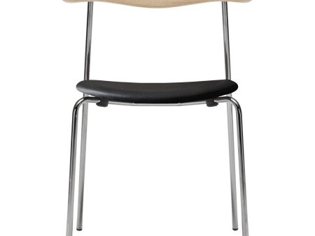 CH88P Chair - Seat Upholstered - Stainless Steel - Wood For Discount