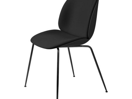 Beetle Dining Chair - Front Upholstered - Black Semi Matt Conic Base Fashion