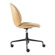 Beetle Meeting Chair - 4-Star Base w  Castors - Height Adjustable - Front Upholstered - Veneer Shell Sale