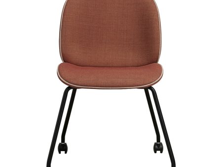 Beetle Meeting Chair - 4 Legs w  Castors - Fully Upholstered For Sale