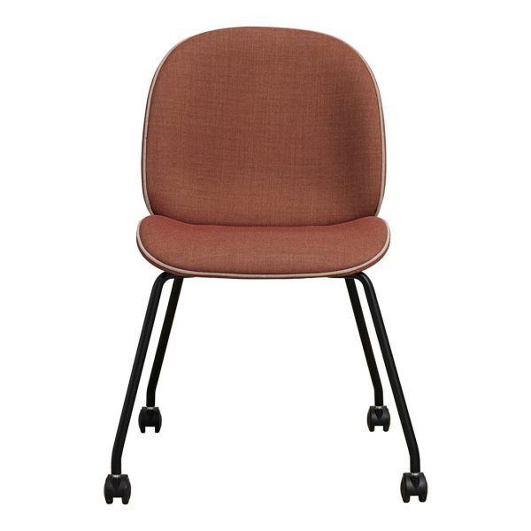 Beetle Meeting Chair - 4 Legs w  Castors - Fully Upholstered For Sale