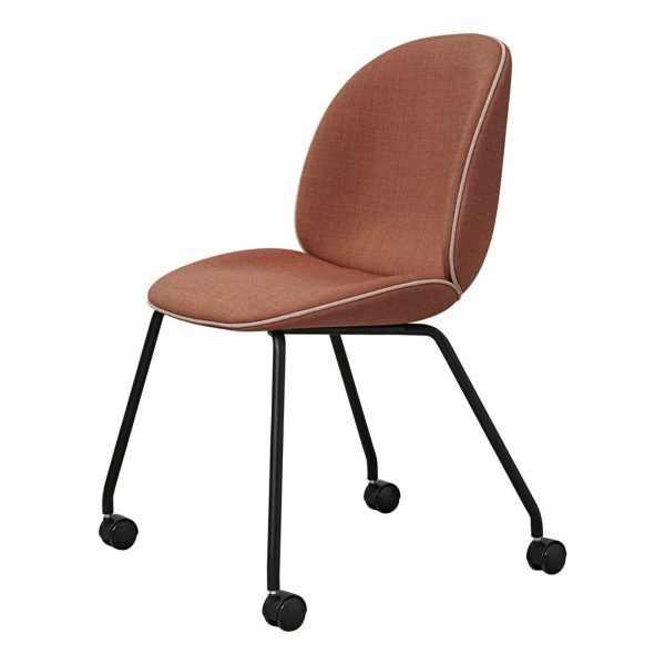 Beetle Meeting Chair - 4 Legs w  Castors - Fully Upholstered For Sale